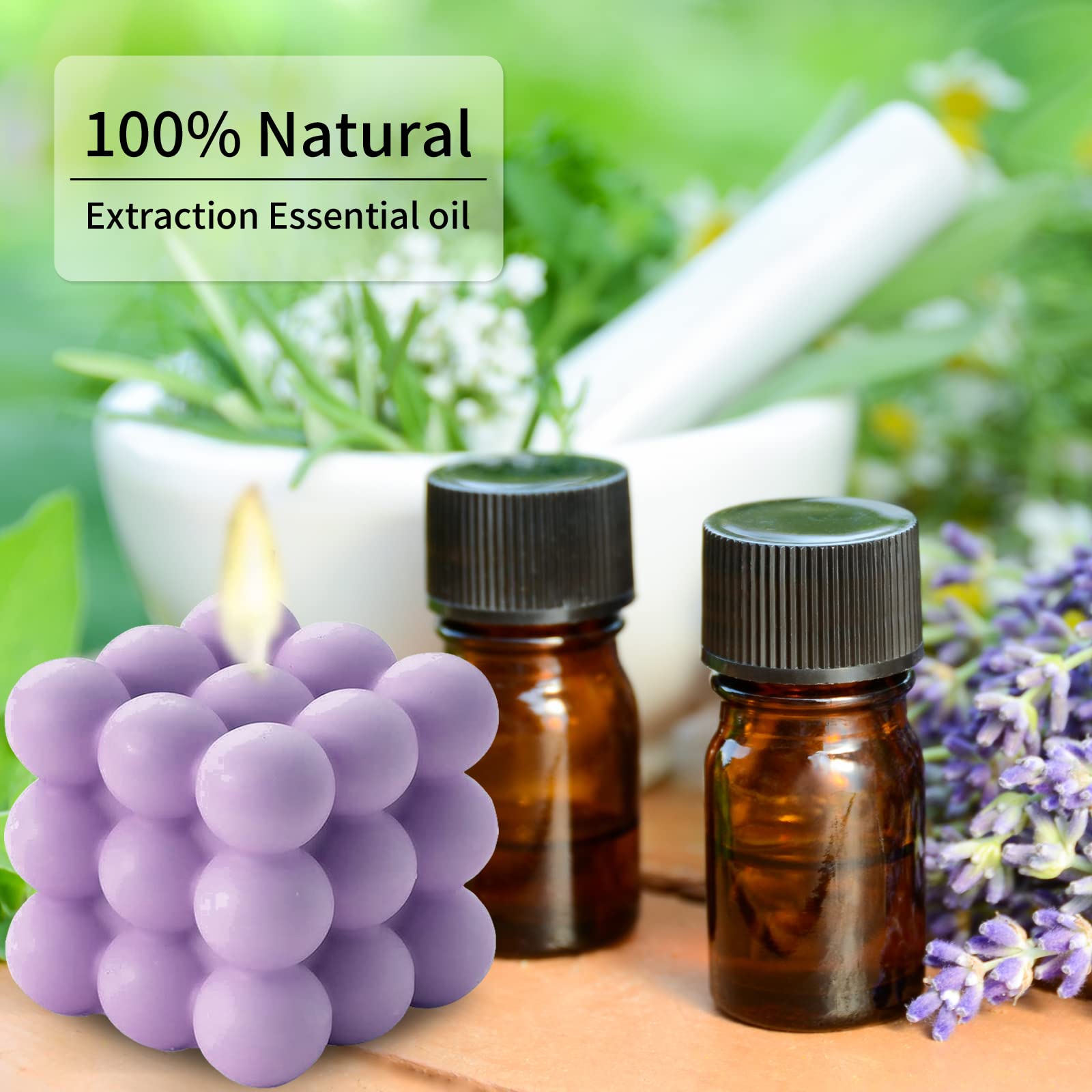 Aokala Scented Bubble Candles Gifts Set for Women, Large Candles for Home Decor Scented, 2 x 5.4 oz Soy Wax Aromatherapy Candles